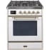 Ilve Majestic II Collection UM30DNE3WHG - 30 Inch White Natural Gas Freestanding Range