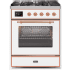 Ilve Majestic II Collection UM30DNE3WHP - 30 Inch White Natural Gas Freestanding Range