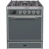 Ilve Majestic II Collection UM30DQNE3BGC - 30 Inch Freestanding Dual Fuel Range in Front View