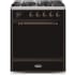 Ilve Majestic II Collection UM30DQNE3BKB - 30 Inch Freestanding Dual Fuel Range in Front View