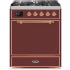 Ilve Majestic II Collection UM30DQNE3BUPLP - 30 Inch Freestanding Dual Fuel Range in Front View