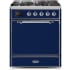 Ilve Majestic II Collection UM30DQNE3MBC - 30 Inch Freestanding Dual Fuel Range in Front View