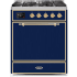 Ilve Majestic II Collection UM30DQNE3MBG - 30 Inch Freestanding Dual Fuel Range in Front View