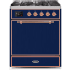 Ilve Majestic II Collection UM30DQNE3MBPLP - 30 Inch Freestanding Dual Fuel Range in Front View