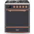 Ilve Majestic II Collection UM30DQNE3MGPLP - 30 Inch Freestanding Dual Fuel Range in Front View