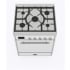 Ilve Majestic II Collection UM30DQNE3RACLP - 30 Inch Freestanding Dual Fuel Range in Top View