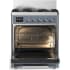 Ilve Majestic III Collection UM30QNR3BGCLP - 30 inch Dual Fuel Range with 5 Black Brass Burners