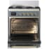 Ilve Majestic III Collection UM30QNR3BGGLP - 30 inch Dual Fuel Range with 5 Black Brass Burners