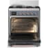 Ilve Majestic III Collection UM30QNR3BGPLP - 30 inch Dual Fuel Range with 5 Black Brass Burners