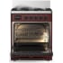 Ilve Majestic III Collection UM30QNR3BUBLP - 30 inch Dual Fuel Range with 5 Black Brass Burners