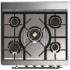 Ilve Majestic III Collection UM30QNR3RABLP - 30 inch Dual Fuel Range with 5 Black Brass Burners