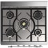 Ilve Majestic III Collection UM30QNR3RACLP - 30 inch Dual Fuel Range with 5 Black Brass Burners