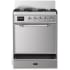Ilve Majestic III Collection UM30QNR3SSCLP - 30 inch Dual Fuel Range with 5 Black Brass Burners