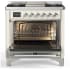 Ilve Majestic III Collection UM36FNR3AWCLP - 36 inch Dual Fuel Range with 6 Black Brass Burners and Griddle