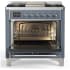 Ilve Majestic III Collection UM36FNR3BGC - 36 inch Dual Fuel Range with 6 Black Brass Burners and Griddle