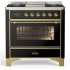 Ilve Majestic III Collection UM36FNR3BKGLP - Majestic III 36 inch Dual Fuel Range