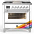 Ilve Majestic III Collection UM36FNR3RAC - Majestic III 36 inch Dual Fuel Range