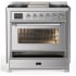 Ilve Majestic III Collection UM36FNR3SSCLP - Majestic III 36 inch Dual Fuel Range