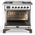 Ilve Majestic III Collection UM36FNR3WHBLP - Majestic III 36 inch Dual Fuel Range