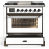 Ilve Majestic III Collection UM36FNR3WHB - Majestic III 36 inch Dual Fuel Range