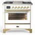 Ilve Majestic III Collection UM36FNR3WHGLP - Majestic III 36 inch Dual Fuel Range