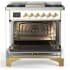 Ilve Majestic III Collection UM36FNR3WHGLP - Majestic III 36 inch Dual Fuel Range