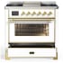 Ilve Majestic III Collection UM36FNR3WHGLP - Majestic III 36 inch Dual Fuel Range