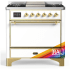 Ilve Majestic III Collection UM36FQNR3RAGLP - Majestic III 36 inch Dual Fuel Range