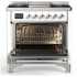 Ilve Majestic III Collection UM36FQNR3WHC - Majestic III 36 inch Dual Fuel Range