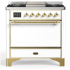 Ilve Majestic III Collection UM36FQNR3WHGLP - Majestic III 36 inch Dual Fuel Range