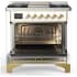 Ilve Majestic III Collection UM36FQNR3WHGLP - Majestic III 36 inch Dual Fuel Range