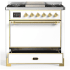 Ilve Majestic III Collection UM36FQNR3WHGLP - Majestic III 36 inch Dual Fuel Range