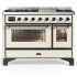 Ilve Majestic III Collection UM48FNR3AWBLP - Majestic III 48 inch Dual Fuel Range