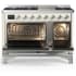 Ilve Majestic III Collection UM48FNR3AWC - Majestic III 48 inch Dual Fuel Range