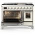 Ilve Majestic III Collection UM48FNR3AWCLP - Majestic III 48 inch Dual Fuel Range