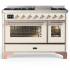 Ilve Majestic III Collection UM48FNR3AWP - Majestic III 48 inch Dual Fuel Range