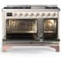 Ilve Majestic III Collection UM48FNR3AWP - Majestic III 48 inch Dual Fuel Range