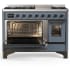 Ilve Majestic III Collection UM48FNR3BGBLP - Majestic III 48 inch Dual Fuel Range