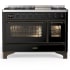 Ilve Majestic III Collection UM48FNR3BKBLP - Majestic III 48 inch Dual Fuel Range