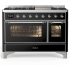 Ilve Majestic III Collection UM48FNR3BKC - Majestic III 48 inch Dual Fuel Range
