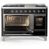 Ilve Majestic III Collection UM48FNR3BKC - Majestic III 48 inch Dual Fuel Range