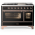 Ilve Majestic III Collection UM48FNR3BKP - Majestic III 48 inch Dual Fuel Range