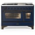 Ilve Majestic III Collection UM48FNR3MBB - Majestic III 48 inch Dual Fuel Range