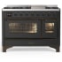 Ilve Majestic III Collection UM48FNR3MGB - Majestic III 48 inch Dual Fuel Range
