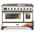 Ilve Majestic III Collection UM48FNR3RAB - Majestic III 48 inch Dual Fuel Range