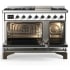 Ilve Majestic III Collection UM48FNR3RAB - Majestic III 48 inch Dual Fuel Range