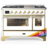 Ilve Majestic III Collection UM48FNR3RAGLP - Majestic III 48 inch Dual Fuel Range