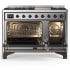 Ilve Majestic III Collection UM48FNR3SSB - Majestic III 48 inch Dual Fuel Range