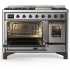 Ilve Majestic III Collection UM48FNR3SSB - Majestic III 48 inch Dual Fuel Range
