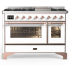 Ilve Majestic III Collection UM48FNR3WHPLP - Majestic III 48 inch Dual Fuel Range